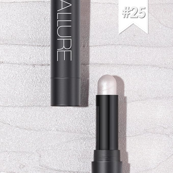 FOCALLURE Shimmer and Matte Cream Eyeshadow Stick,Smooth Brilliant Eye Brightener Pencil for Women,Long Lasting Waterproof Eye Shadow and Liners Makeup,FROST