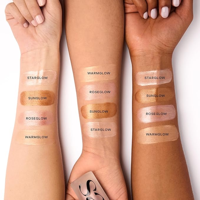 Saie Glowy Super Gel - Hydrating Makeup Primer and Illuminating Glow Serum Enriched with Vitamin C and Squalane Oil - All-Over Liquid Highlighter Makeup for Instant Glass Skin - Starglow (1 oz)