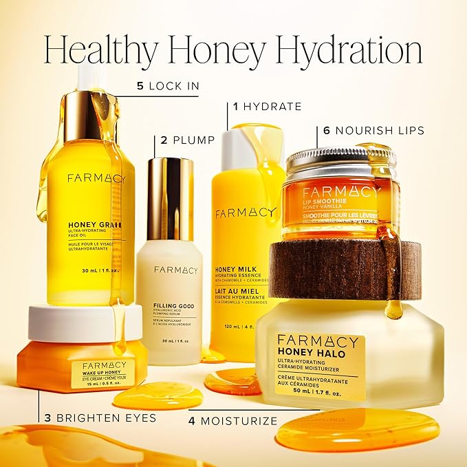 Farmacy Hydrating Essence - Hydrating Honey Milk Toner + Facial Essence to Soothe, Moisturize and Strengthen Skin Barrier - Preps Complexion for Skincare Products or Makeup Application (120ml)