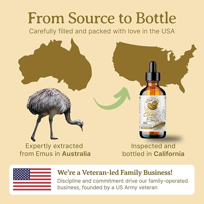Bella Terra Oils Clear Emu Oil for Hair and Skin – 1gallon, Highly Absorbable, Moisturizing, Non-Greasy, Revitalizing