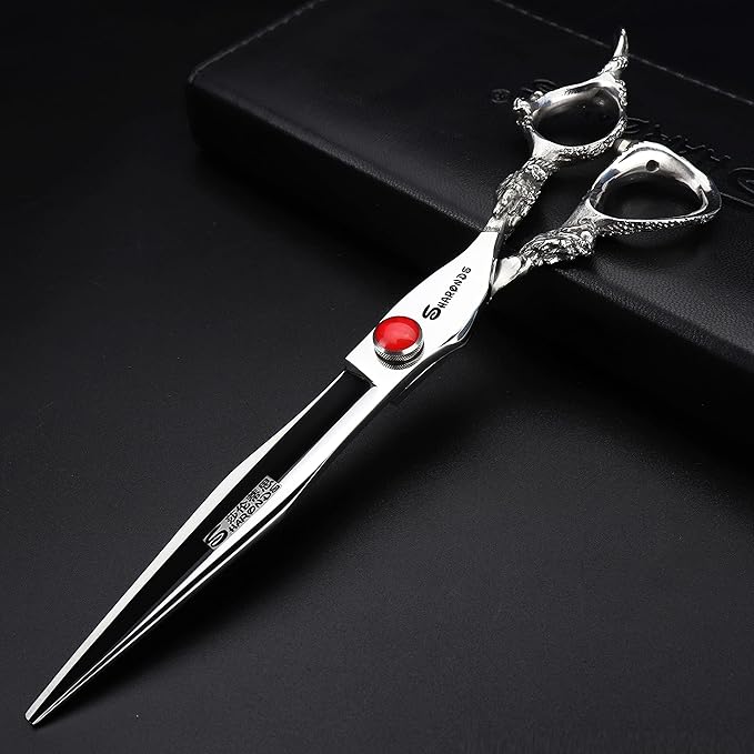 Professional Japanese Hair Scissors - 440C Stainless Steel/Rose Razor Edge (8 Inch Flat)