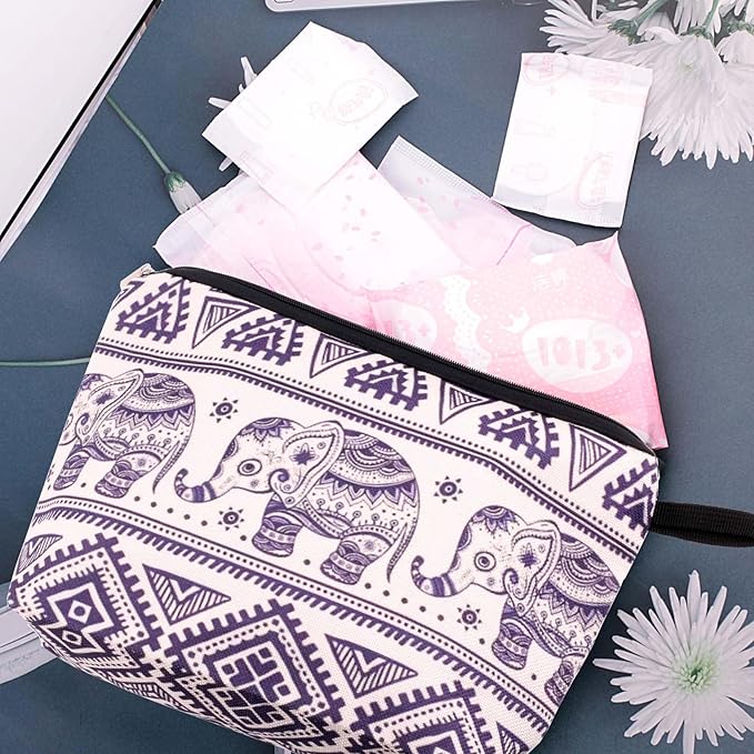 Cute Animal Lovers Gifts Elephant Cosmetic Bag Makeup Pouch with Zipper (elephant)