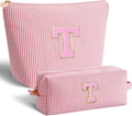 Teacher Appreciation Gifts,Thank You Gifts from Students,Birthday Teacher Retirement Gifts for Women,Teachers Day Gift Ideas,Makeup Bag Set Cosmetic Bag - Peach,T