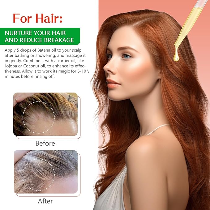 2Pack Batana Oil for Hair Growth, Natural Unrefined Batana Oil for Hair Growth, Nourish Scalp and Reduce Hair Loss Hair Oils, Essential Oils for Eyelashes, Eyebrows, Face, Skin Care, Body Massage