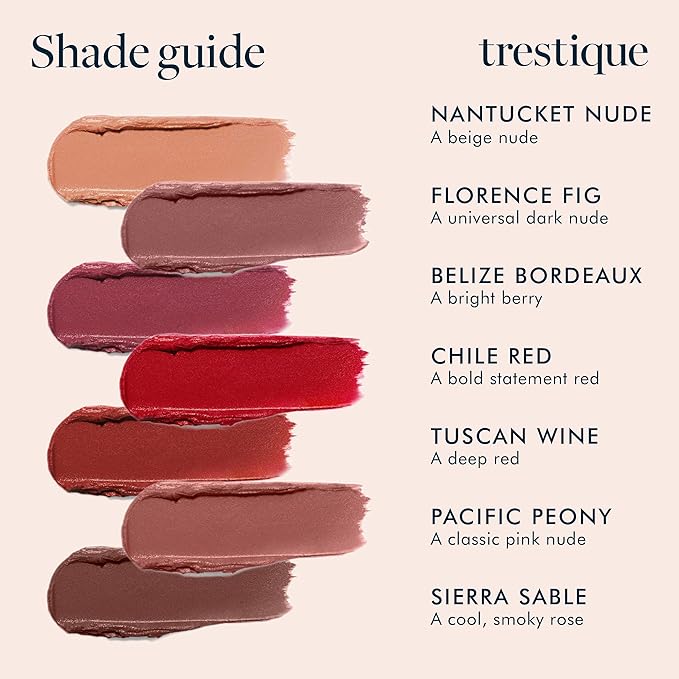 TRE'STIQUE Matte Lip Crayon, Matte Lipstick With Built-in Lip Gloss Balm, 2-in-1 Lip Liner Set With Lip Crayon and Lip Balm, Lipstick and Lip Gloss Kit (Tuscan Wine Refillable)