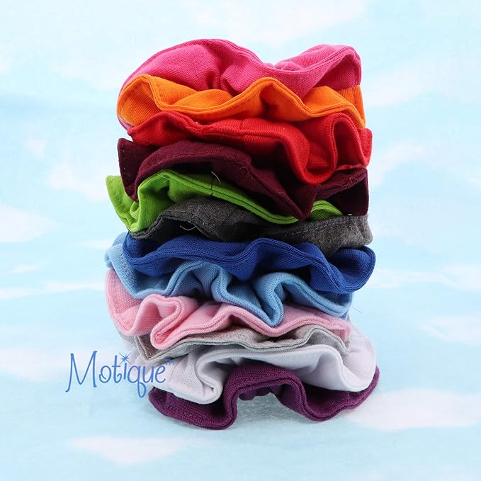 Large Solid Scrunchie - Set of 6 - Dark Heather Grey