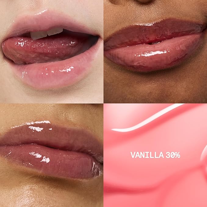 fwee 3D Voluming Gloss 30% (Sheer) | Vanilla 30% l High Shine, Non-Sticky Lip Gloss for Makeup | Long-Lasting, Moisturizing Gel Formula | 30%, 70% Pigment Options | 5.3g