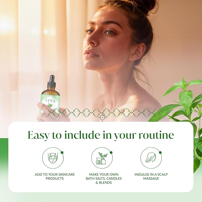 Siva Tea Tree Essential Oil - 4 Fl Oz – 100% Natural Tea Tree Oil - for Diffuser, Face, Skin Care, Aromatherapy, Hair Care, Scalp and Body Massage - with Dropper