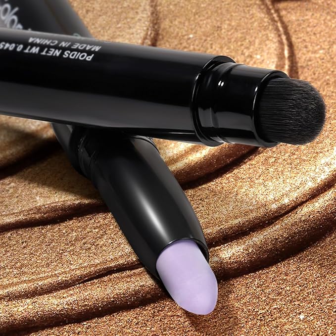 Cream Waterproof Hypoallergenic Eyeshadow Stick, long wear Metallic Glitter Matte Eye Shadow Pencil With Makeup Brush, Eye Brightener, 40 Periwinkle Matte