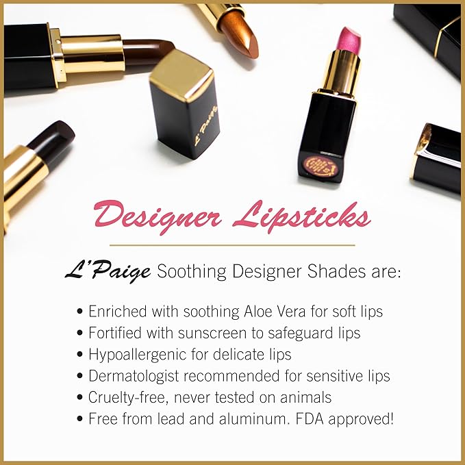 L'Paige L24 - SALMON Designer Lipstick | Aloe Vera Based, Long-lasting, Moisturizing