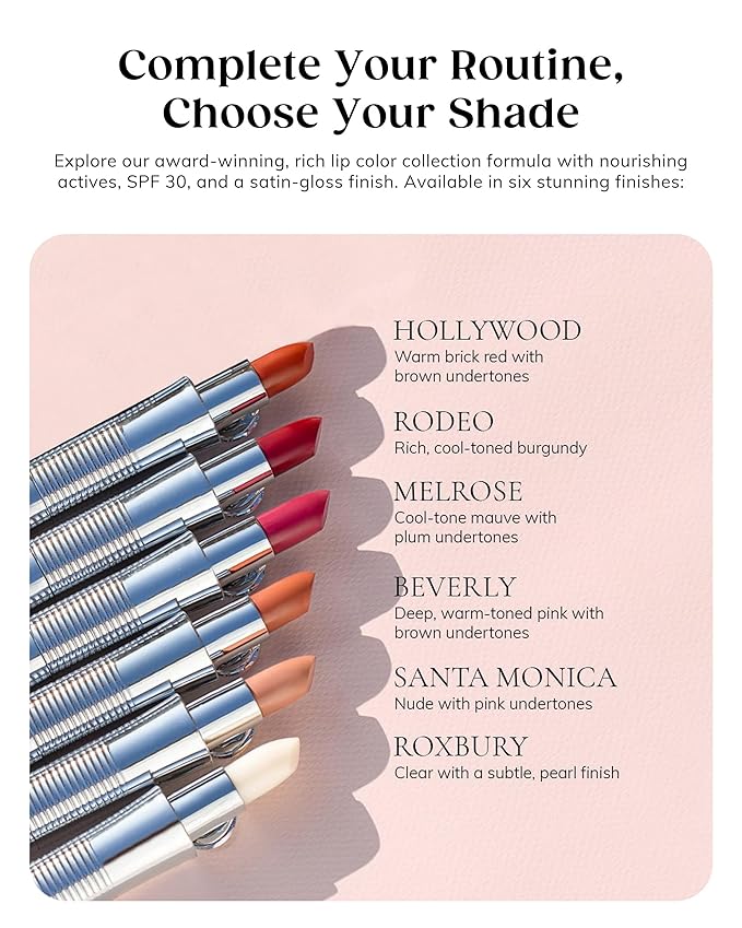 KAPLANMD Perfect Pout SPF Lipstick – Anti-Aging Lipstick with SPF 30, Hyaluronic Acid & Maxi-Lip Peptide – Moisturizing Color for Dry Lips – Non-Sticky Cruelty-Free Formula – ROXBURY