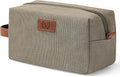 Janhavi Makeup Bag Waterproof, Groomsmen Gifts, Travel size Toiletries Bag, Cruise Ship Essentials, Travel Bag, Laser Engraved Initials & Wheat Ear, Travel Essentials, Gifts for Men (Olive Green V)