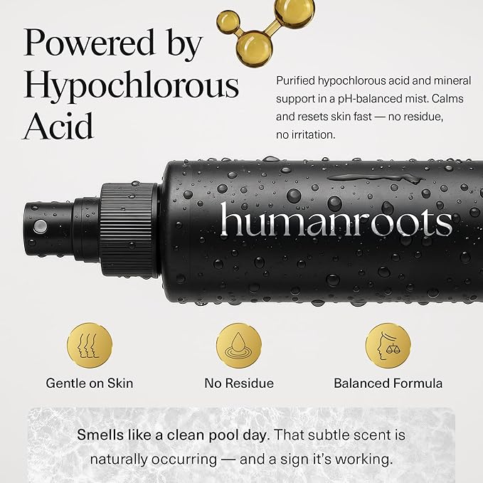Hypochlorous Acid Spray for Face – Face Mist Toner with Electrolyzed Water (6oz), Lightweight Hydrating Recovery Spray for All Skin Types – Non-Comedogenic Formula, No Added Fragrances