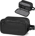 PAVILIA Toiletry Bag for Men, Travel Pouch Essentials Shaving Dopp Kit, Travel Bag Toiletries Organizer Case, Cosmetic Make Up Accessory, Water Resistant