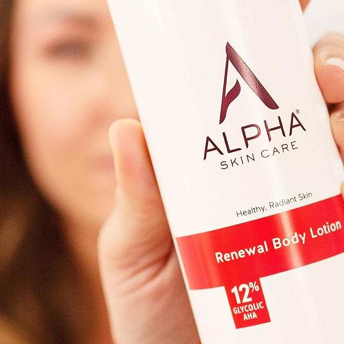 Alpha Skin Care Revitalizing Body Lotion, 12% Glycolic AHA, Simple & Effective Daily Moisturizer Hydroxy Acid, Hydrates & Exfoliates for Soft, Smooth Skin, Anti-Aging, 12 Oz, Pack of 3
