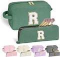 YOOLIFE Initial Travel Makeup Bag Cosmetic Bag - Teen Girl Gifts Trendy Stuff Friend Birthday Gifts for Women Teen Girl Kids