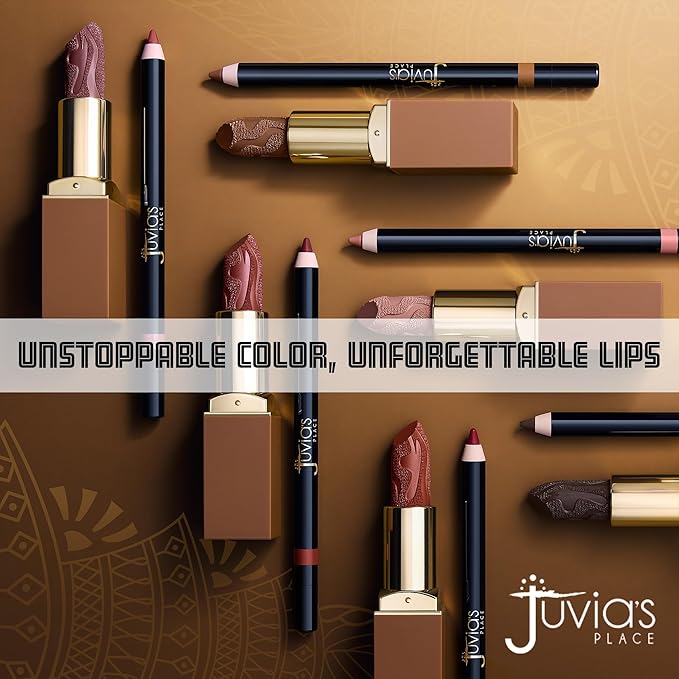 Juvia's Place Long Wear Lip Pencil – Kola – Waterproof & Kiss-proof, Long Lasting Lip Liner, Smooth Makeup Application - Soft Matte Finish Base for Lipstick - 13 Hours of Wear for Everyday Use