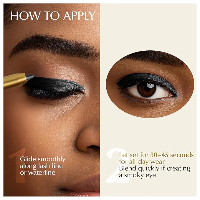 EPILYNX Eyeliner Pencil - Long Lasting Smudge Proof & Waterproof Eyeliner Pencil - Eye Liner Pencils - Hypoallergenic, Vegan, Gluten-Free Eye Pencil - Gift Set, 1.2ml