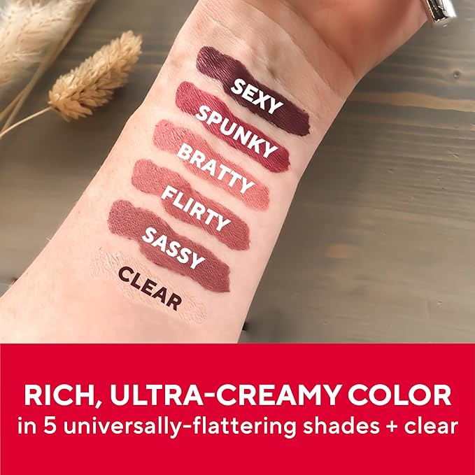 Mirabella Line & Define Lip Definer Lip Pencil, Smoothing & Moisturizing Retractable Lip Liner with Long-Lasting & Ultra-Creamy Formula, Antioxidants Vitamin C & E, & Built-In Sharpener - Spunky