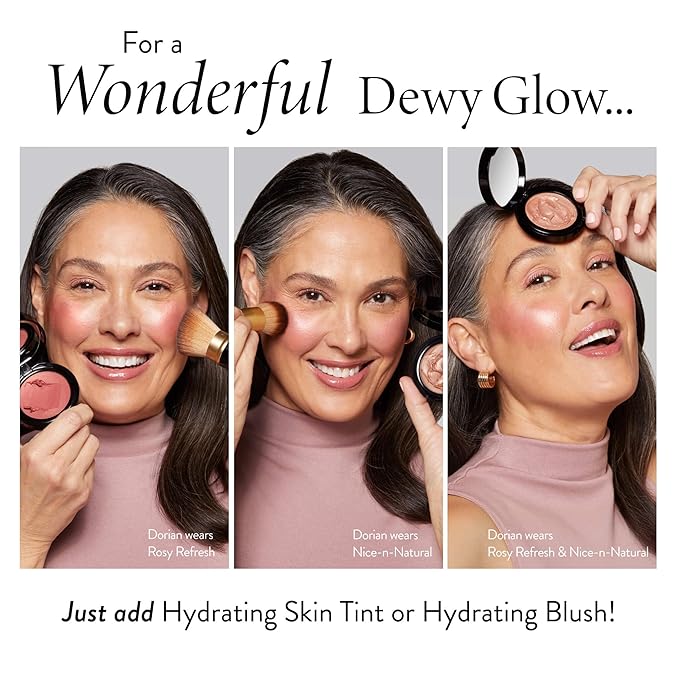 LAURA GELLER NEW YORK The Wonder Balm Cream Blush - Hydrating Weightless Subtle Hint of Color + Glow for Mature Skin - Vegan Squalane - Apply to Cheeks & Lips (02 Pinch-Me Pink)