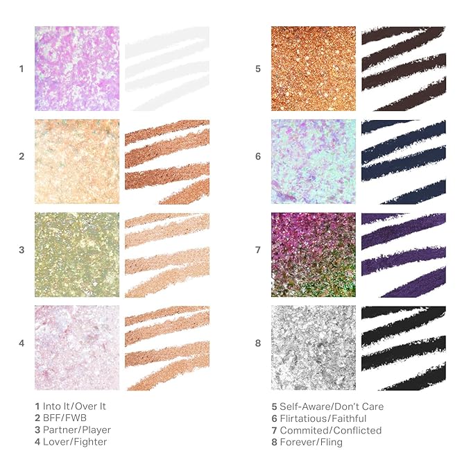 Morphe Mixed Signals Dual-Ended Eyeshadow Stick - Cream Eyeshadow Pigment & Chrome Liquid Flakes for Bold, Layered Eye Makeup Looks - Flirtatious/Faithful (0.96 oz)