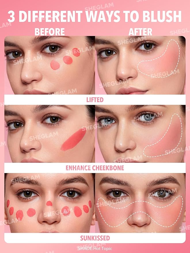 SHEGLAM Color Bloom Liquid Blush Makeup for Cheeks Matte Finish-Cutie Pie