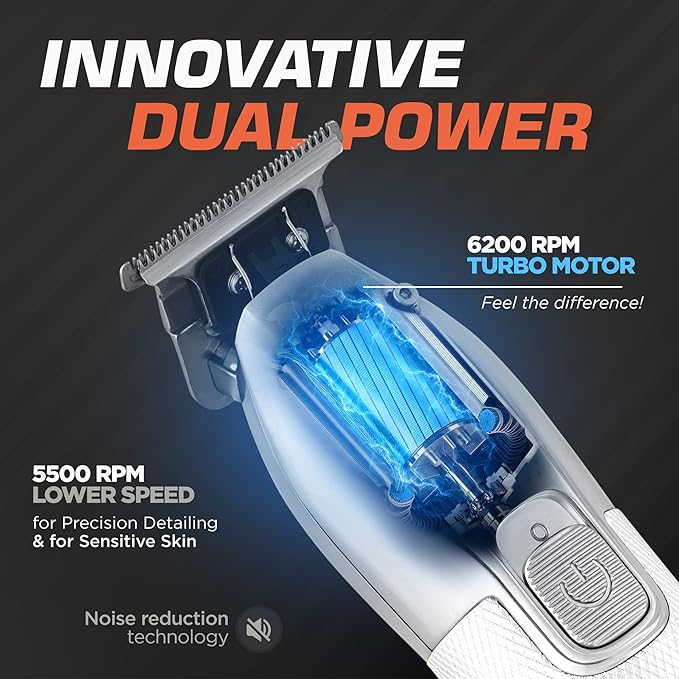 Fagaci Professional Hair Clippers and Trimmer Set - Cordless, 440C Blades