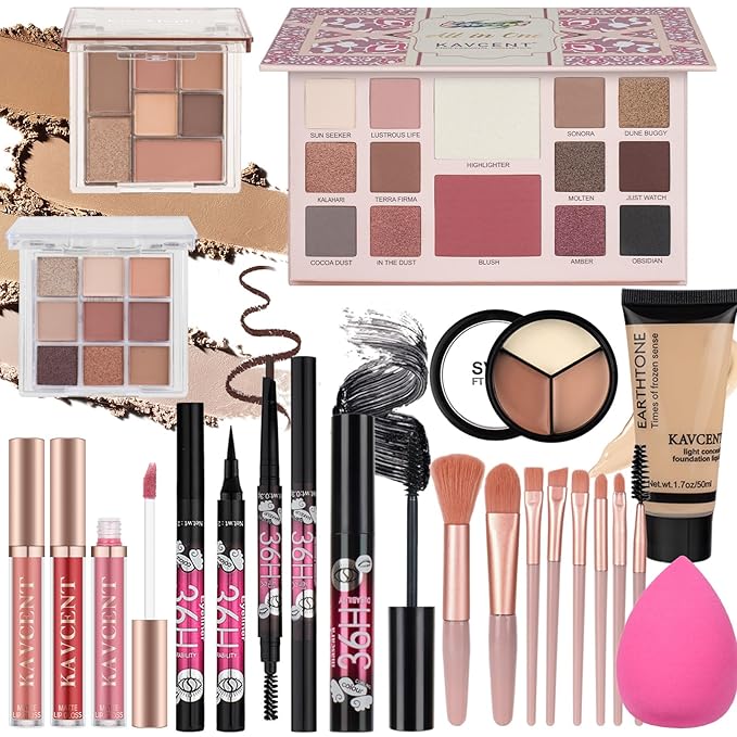 Makeup Set for Teens Makeup Kit for Women Full Kit Eyeshadow Foundation Makeup Kits for Teenagers 14-16 Makeup Gift Set for Women Teen Girls