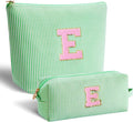 Teen Girl Travel Essentials - Birthday Gifts for Girls Teens Kids Daughter Sister Her,Cute Trendy Stuff Makeup Bag Set Cosmetic Bag - Green,E