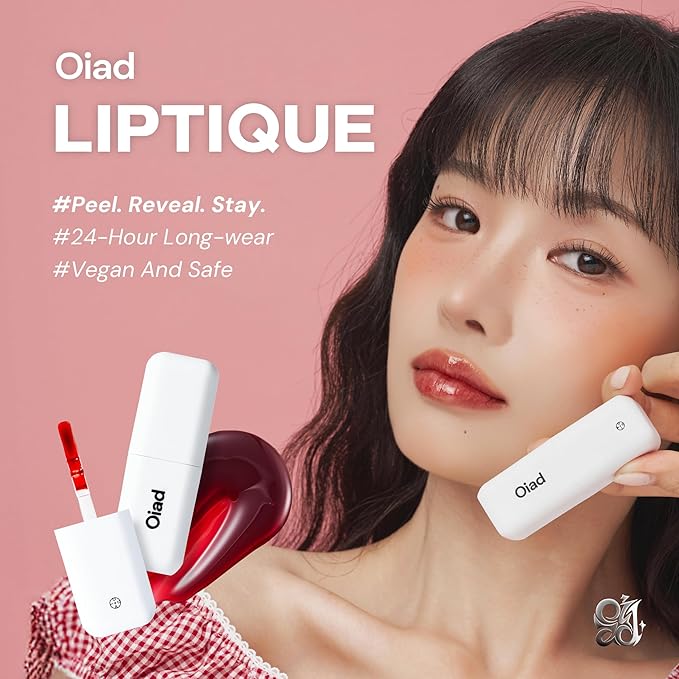 Liptique Korean Lip Stain Peel Off - 24 Hour Long Lasting Lip Tattoo, Waterproof & Transfer Proof, Nourishing & Hydrating Lip Tint for Women, Instant Plumping Lip Tints Peel Off (008 BROWYY)