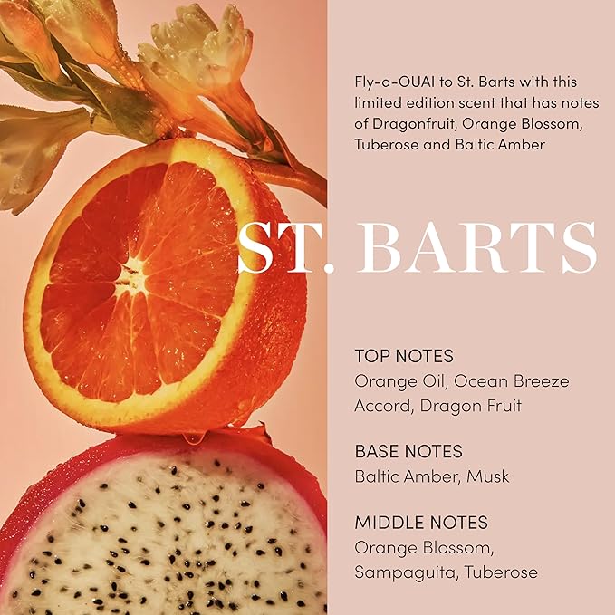 OUAI Body Cleanser, St. Barts - Foaming Body Wash with Jojoba Oil and Rosehip Oil to Hydrate, Nurture, Balance and Soften Skin - Paraben, Phthalate and Sulfate Free Skin Care Products (10 Fl Oz)