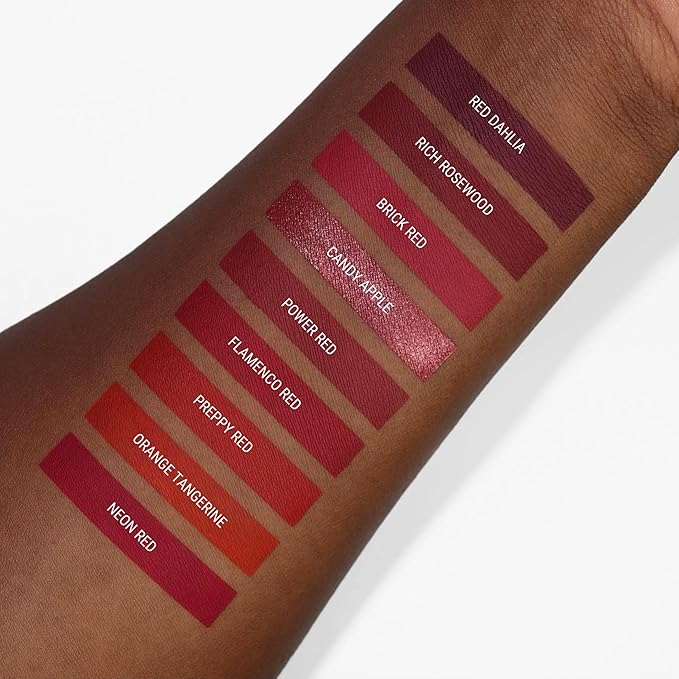 Aromi Matte Liquid Lipstick | Bright Magenta Red Lip Color, Long-Lasting, Transfer and Smudge Proof, Waterproof, Paraben, Phthalate, + Gluten Free (Neon Red)