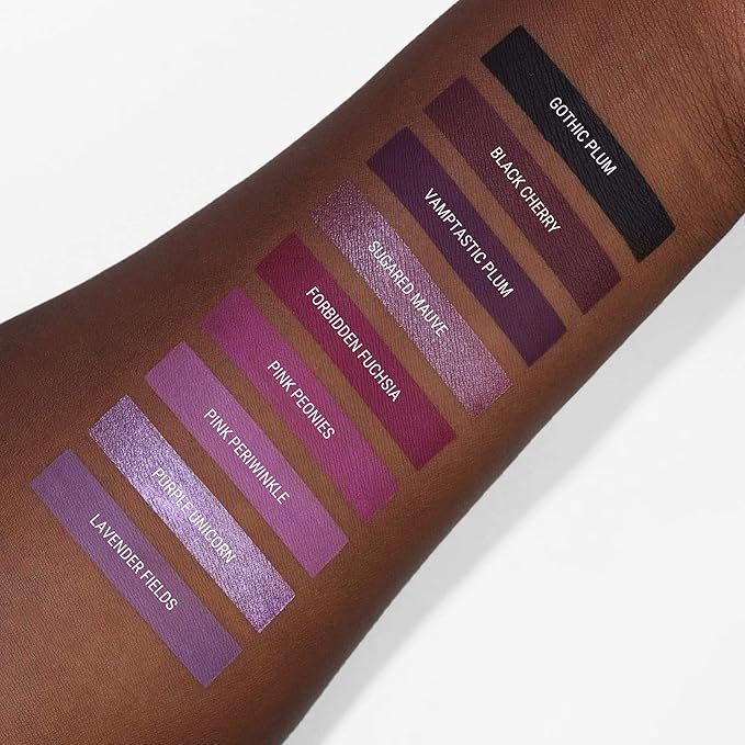 Aromi Metallic Liquid Lipstick for Women | Bright Purple Lilac Lip Color with Shimmery Finish, Vegan, Long-Lasting (Purple Unicorn)