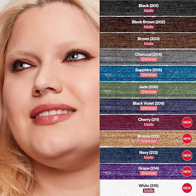 Revlon ColorStay Pencil Waterproof Eyeliner, Smudge-Proof, Eye Makeup with Built-In Sharpener, Stocking Stuffer for Women, 206 Jade, 0.01 oz