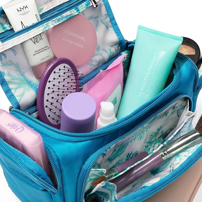 Lug Trolley Medium Cosmetic Case, METALLIC CHAMPAGNE