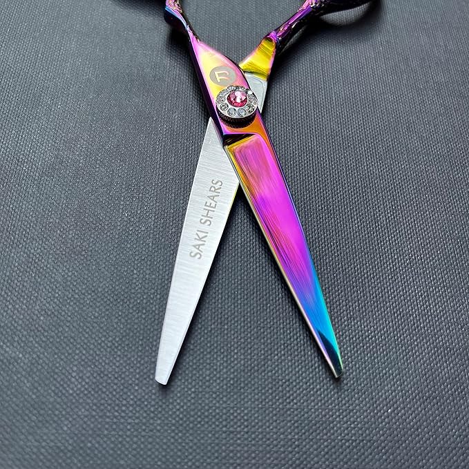 Saki Shears Kohana Professional Pink Hair Cutting Scissors - Sharp Hairdresser Shears With Pink Titanium Finish - Japanese 440C Steel