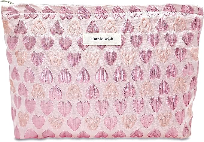 STARDW Cute Makeup Bag Aesthetic Cosmetic Bags for Women Girls, Travel Toiletry Bag Large Capacity Zipper Makeup Pouch, Purse Organizer Pouches,Canvas Lining