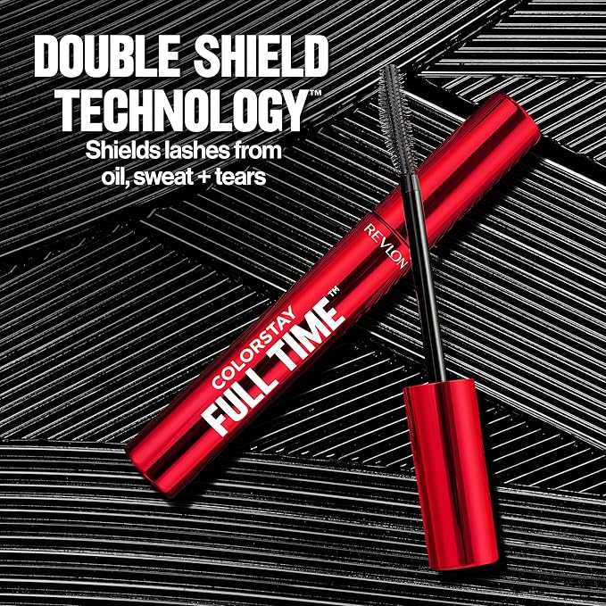 Revlon ColorStay Full Time Volumizing Mascara, 24 Hour Wear, Smudge-Proof, Non-Clumping, Flake-Free, Stocking Stuffer for Her, 402 Black Brown