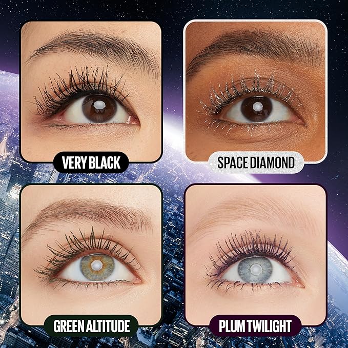 Maybelline Lash Sensational Sky High Washable Mascara, Volumizing, Lengthening, Defining, Curling, Multiplying, Buildable Mascara Make Up Formula, Green Altitude, 1 Count