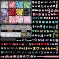 Artdone Nail Art Studs Kit, 2 boxes Multicolor 3D Charms Flower Butterfly Snake Rabbit Diamond Cute Nail Jewels for DIY Decoration with Pickup Tools