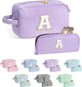 YOOLIFE Gifts for Teen Girls - Personalized Initial Makeup Bag, Birthday Gifts for Women Sister Friend Daughter Girls Kids