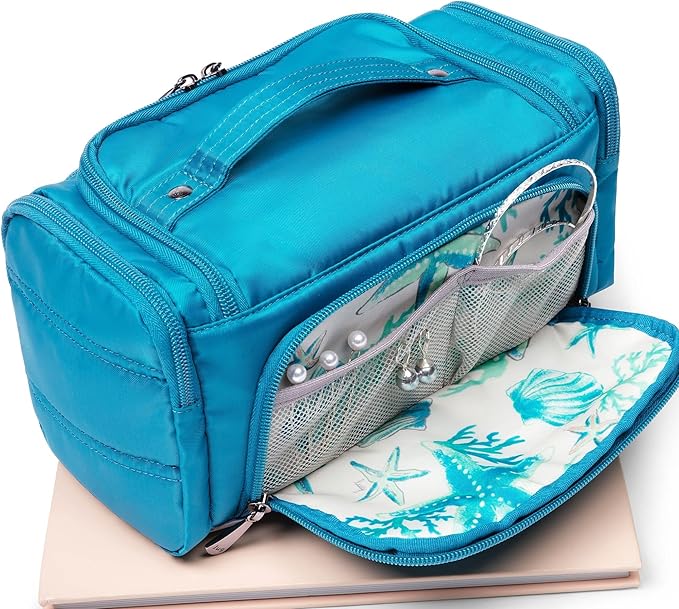 Lug Trolley Medium Cosmetic Case, METALLIC PEARL