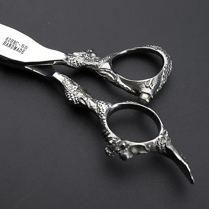 5.5/6 /7 Inch Purple Dragon Knight Professional Japanese Hair Scissors Barber Scissors Set (8 inch Cutting)