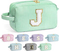 YOOLIFE Birthday Gifts for Women - 20th, 30th, 40th, 50th, 60th Birthday Gifts for Her Mom, Best Friend, Sister, Teacher - Monogram Initial Makeup Bag Cosmetic Bag