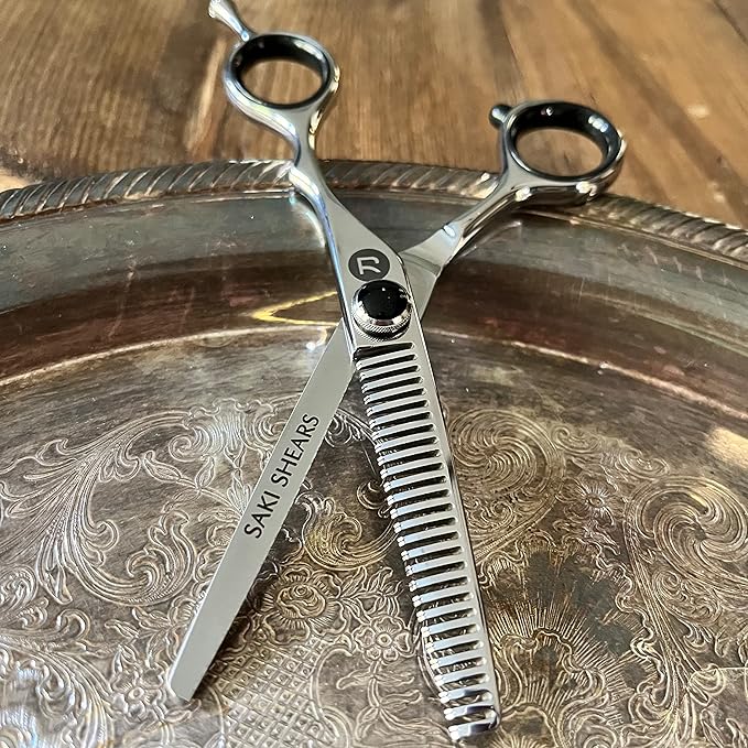Saki Makoto Professional Hairdressing Scissors and Thinning Shears Set for Professional Hair Cutting - 5.5" 440C Stainless Steel