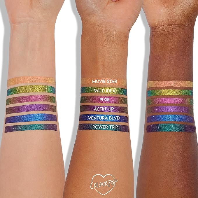 ColourPop Crème Gel Waterproof Chrome Eyeliner - 18HR Wear, Ultra-Pigmented Eyeliner Pencil with Matte & Metallic Finishes - Smudge-Proof, Vegan & Cruelty-Free - Movie Star (0.01 oz)