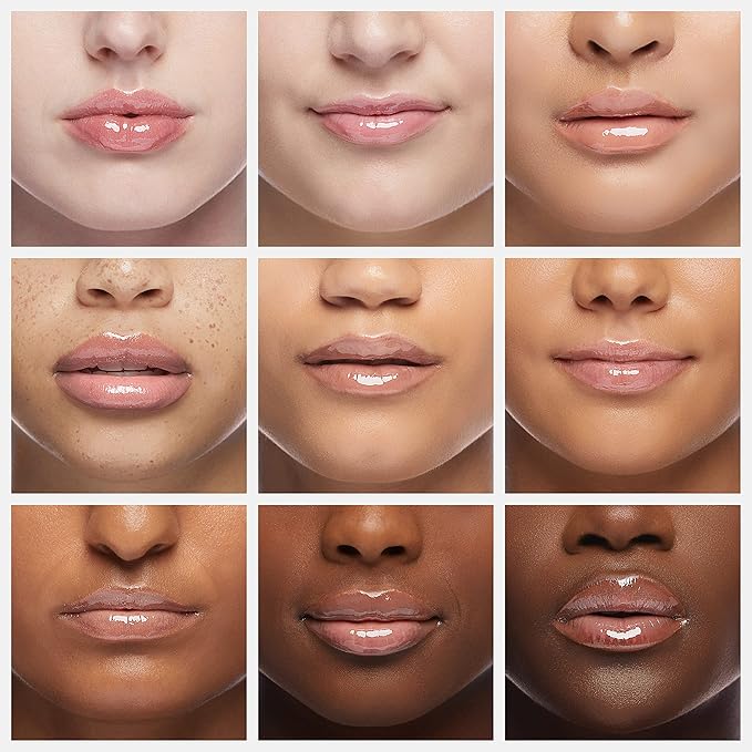 Palladio Lip Gloss, Non-Sticky Lip Gloss, Contains Vitamin E and Aloe, Offers Intense Color and Moisturization, Minimizes Lip Wrinkles, Softens Lips with Beautiful Shiny Finish, Clear