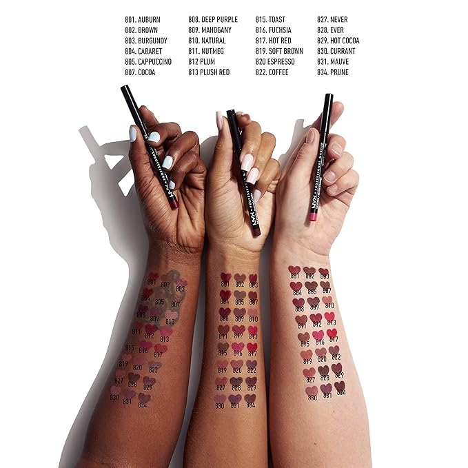 NYX PROFESSIONAL MAKEUP Slim Lip Pencil, Long-Lasting Creamy Lip Liner - Natural