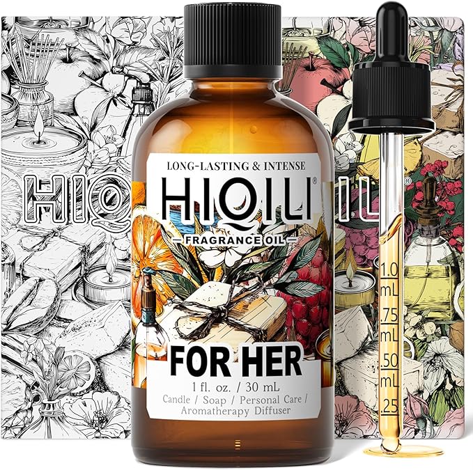 HIQILI for Her Fragrance Oil for Candle Making, Bath Bombs, Soap Making Supplies, Add to Body Lotion, Women Scented Oil - 1 Fl Oz