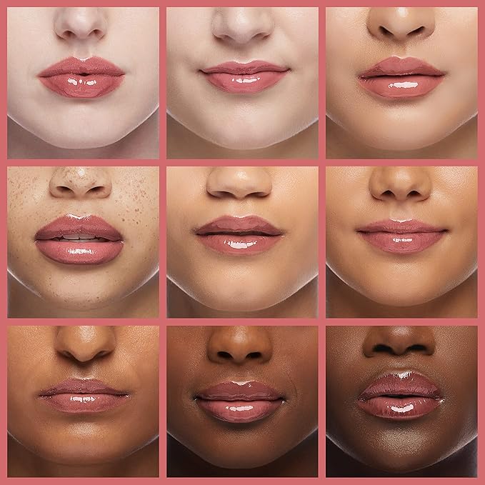 Palladio Lip Gloss, Pure Natural, Non-Sticky Lip Gloss, Contains Vitamin E and Aloe, Offers Intense Color and Moisturization, Minimizes Lip Wrinkles, Softens Lips with Beautiful Shiny Finish
